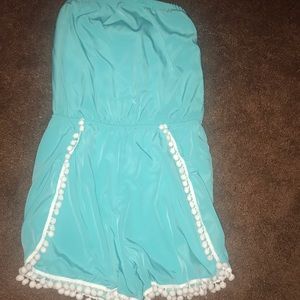 Peach Love Strapless romper